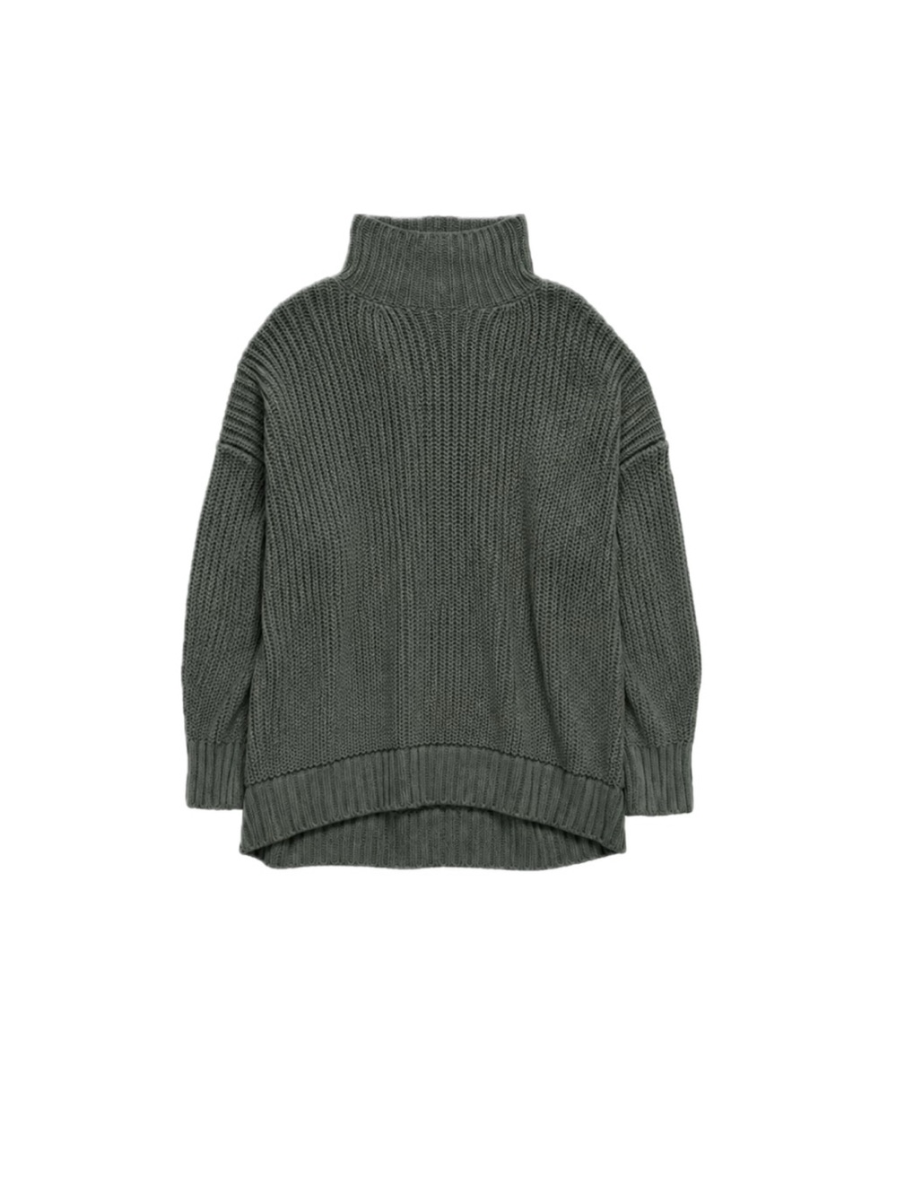 Aerie Chenille Oversized Turtleneck Sweater - Royal Palm, Size S